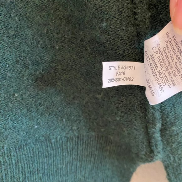 Madewell Kent Cardigan Long Sleeve Sweater Donegal Forest Green - Picture 4 of 6